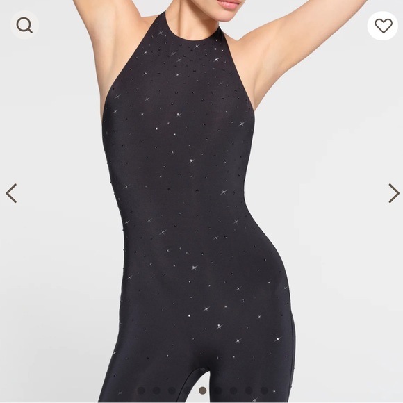 BRAND NEW SZ M Skims x Swarovski Halter Style Catsuit/Jumpsuit - Picture 5 of 5